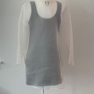 EILEEN FISHER SHEER COLLAR SHIRT